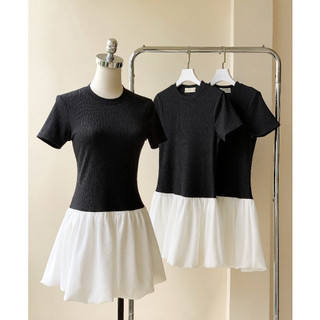 Đầm nữ ngắn dáng bí phối trắng đen thiết kế trẻ trung, xinh xắn - KOOKY HOUSE - ĐẦM MIA DRESS