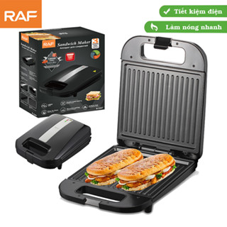 Máy ép bánh mì, máy kẹp bánh mỳ khuôn đôi 2 bánh RAF 1400W [BH 12 Tháng]