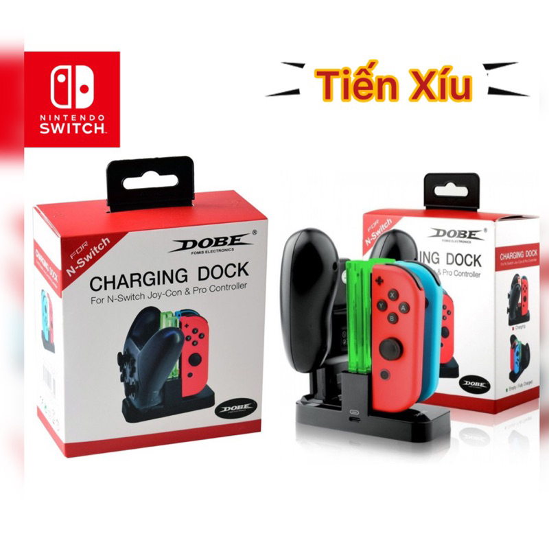 Dock sạc Joycon và Pro Controller Nintendo Switch đế sạc tay cầm joycon và nintendo switch pro oled lite