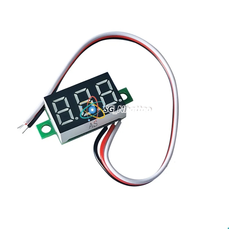 Đồng hồ đo vôn 0.36'' Vôn kế kỹ thuật số LED DC 0-30V Vôn kế xe máy Ba dây