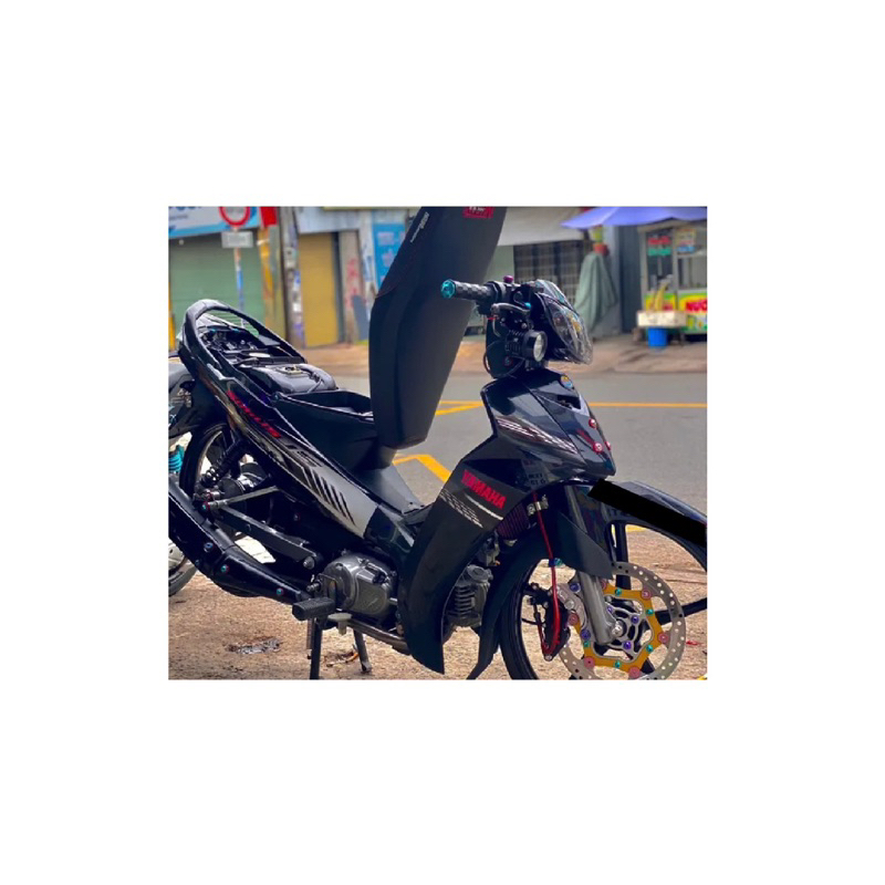 tem xe decal xe sirius mẫu chế sirius sọc trắng đen