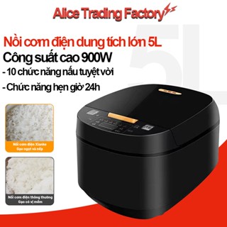 Nồi cơm điện cao cấp 5L Nồi cơm điện dung tích lớn đa năng Hẹn giờ thông giữ nóng tốt - Bảo hành 1 năm