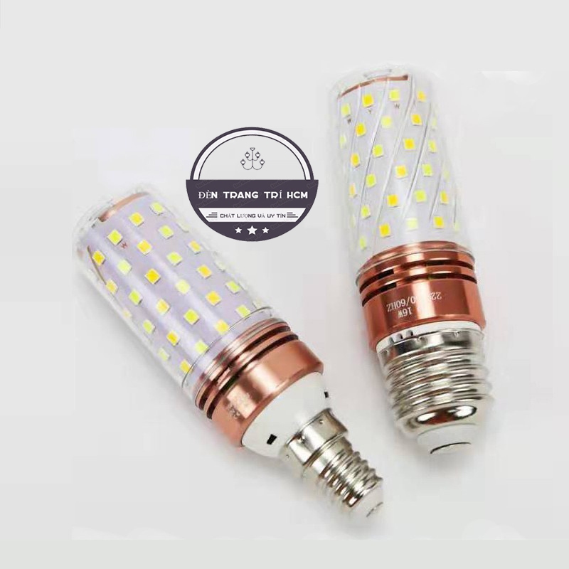 Bóng đèn bắp ngô 12w đổi 3 màu ánh sáng. e27 và e14