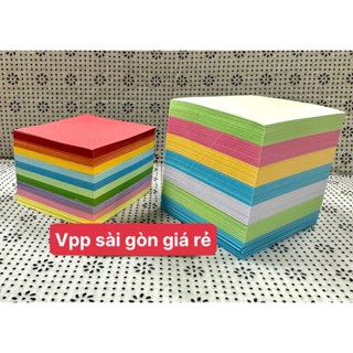 Cục Giấy Màu Không Keo 700 Tờ- Cục Giấy Note Nhiều Màu Không Keo Nhiều kích Thước Có Thể Dùng Xếp Hạc, Làm Giấy Ghi Chú