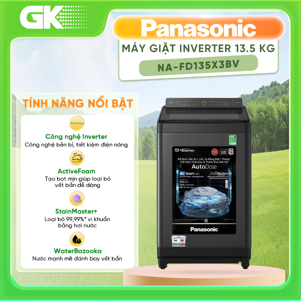 NA-FD135X3BV / NA-FD125X3BV - Máy Giặt Panasonic Inverter 13.5 Kg / 12.5 Kg [Toàn Quốc]