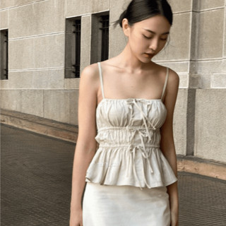 Áo linen 2 dây nhún Muse Top mùa hè siêu mát vải linen tưng cao cấp MA255