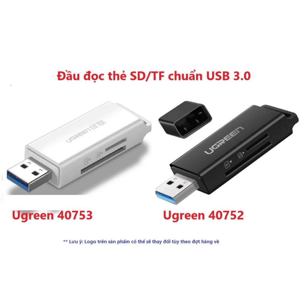 Đầu Đọc Thẻ Nhớ SD/TF USB 3.0 ( 40752 , 40753 ) Ugreen