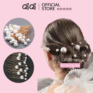  Set 18 Trâm Cài Tóc Chữ U Đính Ngọc Trai Giả Thanh Lịch Cho Cô Dâu QiQiShop 