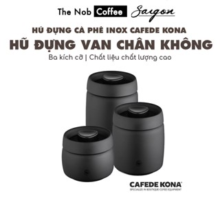 Hũ đựng cà phê hạt Inox tích hợp van hút chân không Cafede Kona | Dung tích 400ml, 800ml, và 1200ml