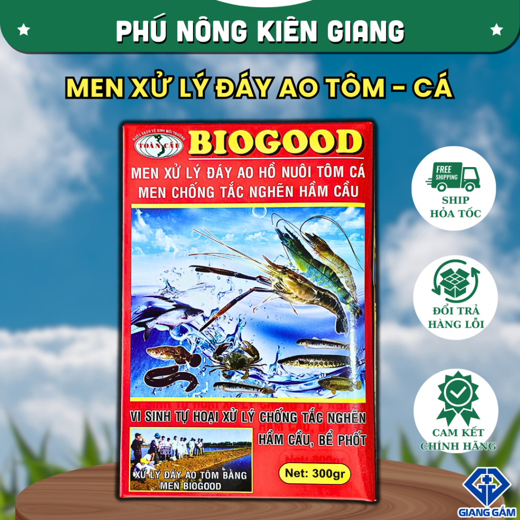 BIOGOOD 300G - Men vi sinh, men hầm cầu, xử lý nước ao nuôi