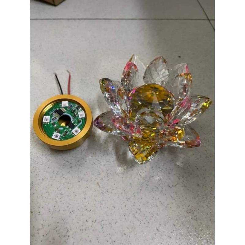 Đèn Sen Pha Lê Gắn Chân Đồng Size Số 0 - 7Màu ( Giá 1 Cái ) ✨