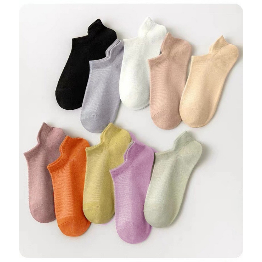 Combo 3 đôi vớ ngắn màu trơn size nữ