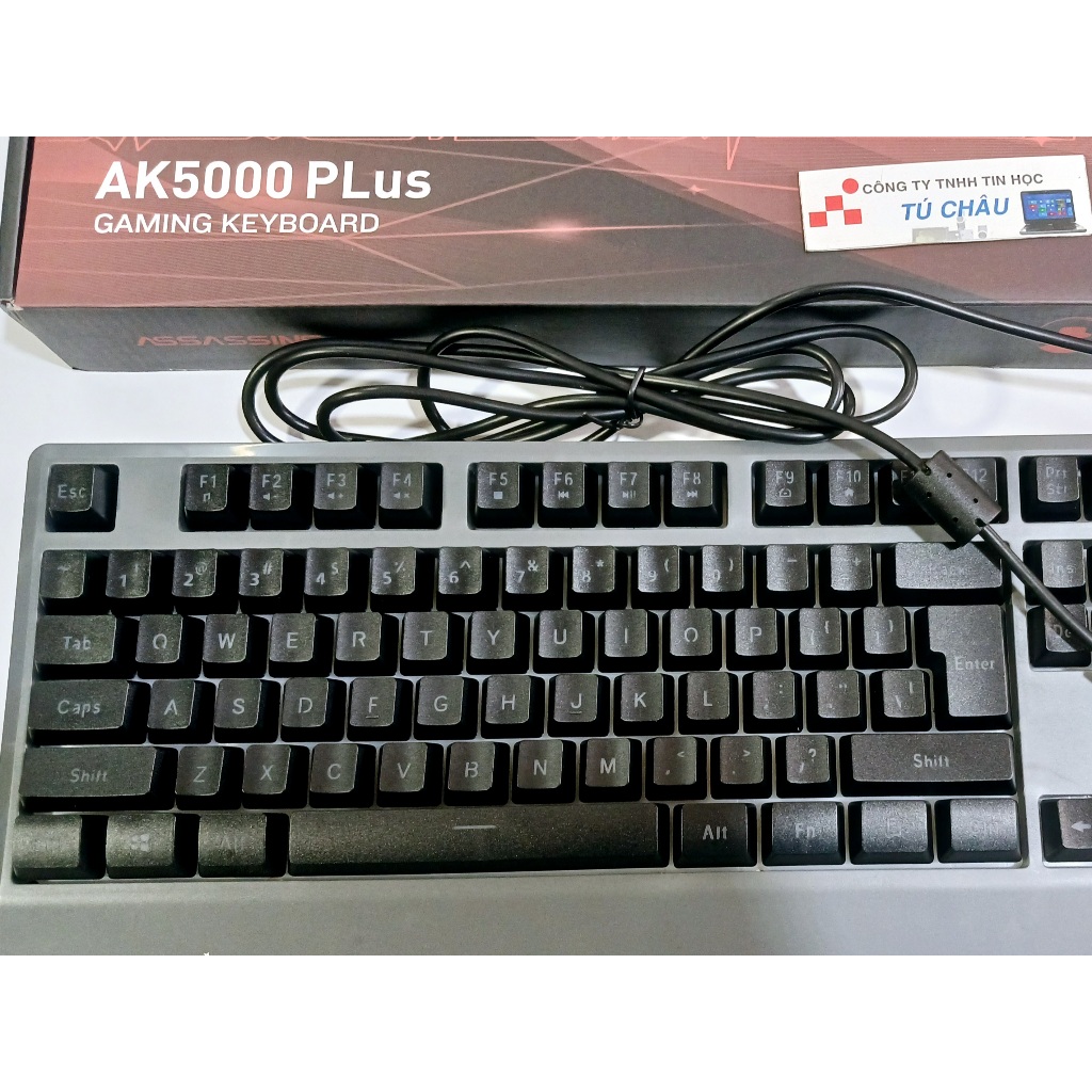 Bàn phím máy tính Hacker Gaming Assassins AK5000 Plus (Chuẩn cắm USB, dài 1.8m) (CHÍNH HÃNG)