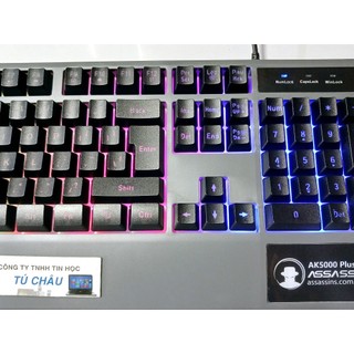 Bàn phím máy tính Hacker Gaming Assassins AK5000 Plus (Chuẩn cắm USB, dài 1.8m) (CHÍNH HÃNG)