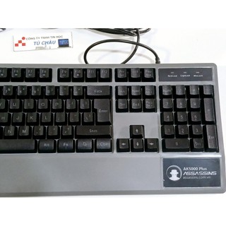 Bàn phím máy tính Hacker Gaming Assassins AK5000 Plus (Chuẩn cắm USB, dài 1.8m) (CHÍNH HÃNG)