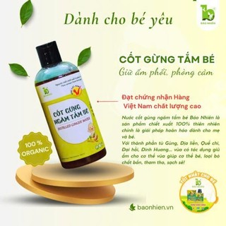Cốt gừng ngâm tắm bé Bảo Nhiên giữ ấm phổi phòng cảm giúp bé ngủ ngon