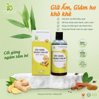 Cốt gừng ngâm tắm bé Bảo Nhiên giữ ấm phổi phòng cảm giúp bé ngủ ngon