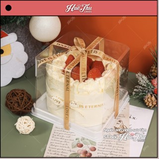 Hộp đựng bánh vuông 13x13cm đế trắng cao 12cm (10 cái) đựng bánh rau câu, bông lan, Trung Thu