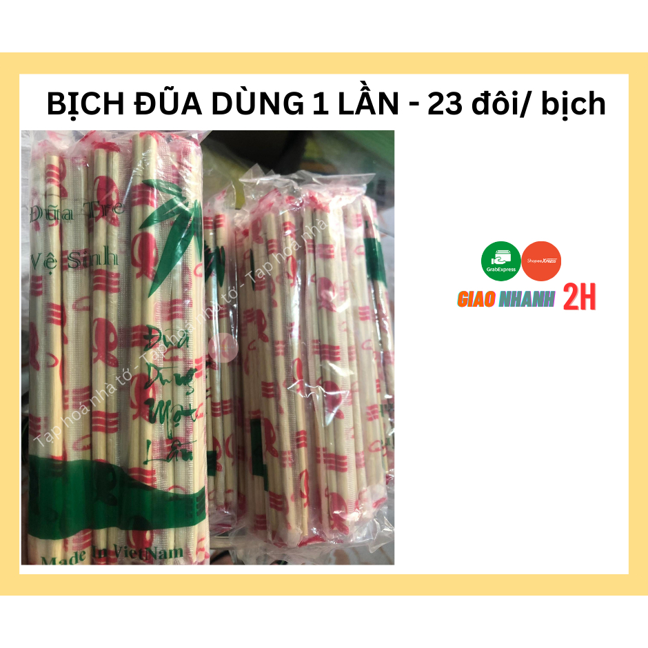 [RẺ VÔ DỊCH - GÓI 23 ĐÔI] BỊCH ĐŨA TRE DÙNG 1 LẦN