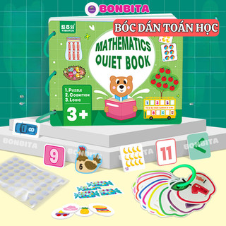 Sách Bóc Dán Montessori Giúp Bé Phát Triển Trí Tuệ Học Liệu Bóc Dán Toán Học Thông Minh Cho Bé 3 4 5 tuổi 