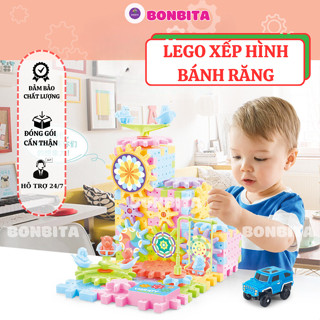 Lego xếp hình bánh răng chuyển động 135, 203 chi tiết cho bé thoả sức sáng tạo