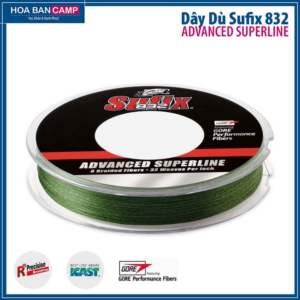 Dây Dù Sufix 832 Advanced Superline | Cuộn Lẻ 100m