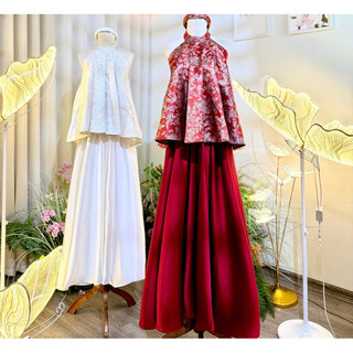 Set yếm gấm chân váy lua TKCC
