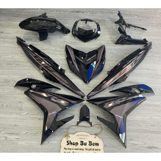 DÀN ÁO EXCITER 150 ĐEN BÓNG CHÍNH HÃNG (KÈM TEM 3 LỚP DÁN SẴN NHƯ HÌNH)