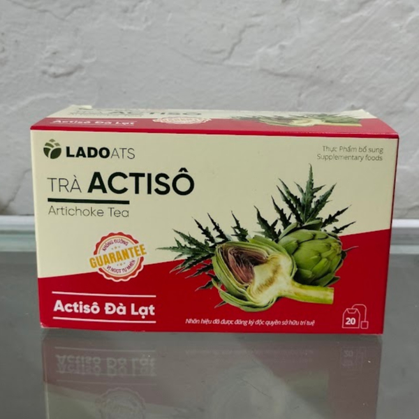Trà Actiso Đà Lạt Ladoats hộp 20 túi lọc x 2g