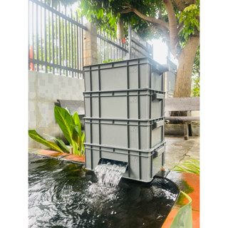  Lọc Thùng Baki Máng Chảy Cho Hồ Cá Cảnh  Chậu Cá Cảnh Kích Thước 34x25x13 Màu Xám 
