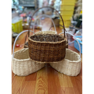 Giỏ mây cắm hoa (ship hoả tốc HCM)