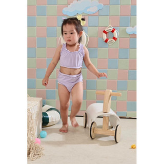Nanciroom | đồ bơi hai mảnh em bé gái bo chun tím pastel