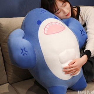 Gấu bông cá mập cơ bắp dễ thương, Thú nhồi bông cute