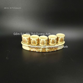 Chén Thờ Màu Vàng ngà , chén đựng nước