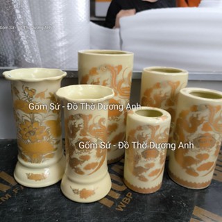 Ống cắm hương màu vàng kim