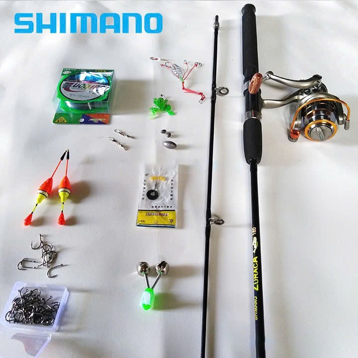 [ shimano ] Bộ cần câu shimano 2 khúc 2m7 ,máy yumoshi lc 7000 kèm trọn bộ phụ kiện (rẻ vô địch)