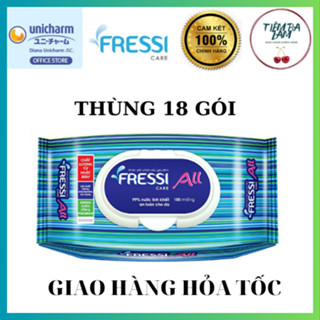 [SỈ THÙNG 18 GÓI] Khăn ướt Fressi care All gói 100 miếng