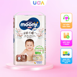 Bỉm tã quần chính hãng Moony Natural size L36/XL32 - Hàng nhập khẩu - Ú Òa
