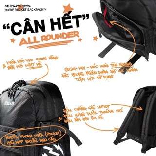 Balo 5THEWAY solid Rocket Backpack in Black Balo Màu Đen