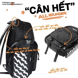 Balo 5THEWAY solid Rocket Backpack in Black Balo Màu Đen