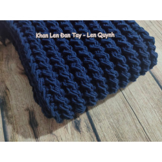 Khăn len đan tay - Khăn len handmade - Kiểu đan vặn thừng hai mặt