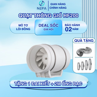 [Chính hãng] Quạt thông gió hút mùi Nefa HF200 -130W quạt hút khói nhà bếp công suất mạnh, tiết kiệm điện chính hãng