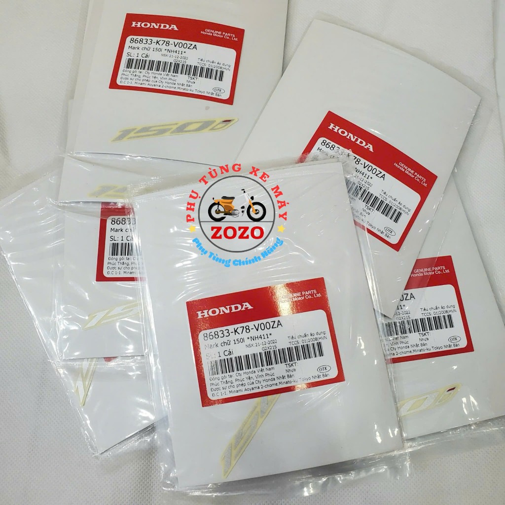 Tem chữ 150i Sh 150i  - 86833-K78-V00ZA