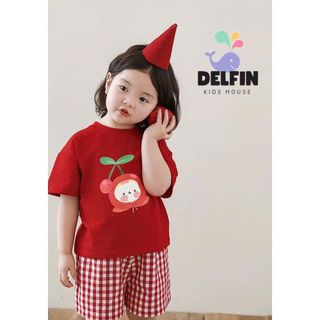  Sét bộ Đùi caro bé gái đi học in hình cute Delfinkid sét bé gái quần đùi caro áo cotton cho bé từ 10-30kg 