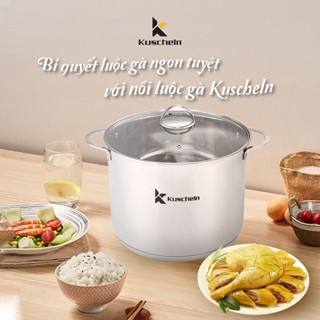 Nồi luộc gà inox 5 đáy Kuscheln KCP023-30- Cao 23,5cm, lòng 30cm, luộc gà cánh phượng đẹp, 15Lít
