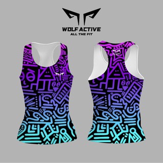 Áo Singlet Chạy Bộ Nữ Wolf Active Vui Vẻ 1, Áo Ba Lỗ Chạy Bộ, Chất Vải Wolf Active Nhẹ, Nhanh Khô