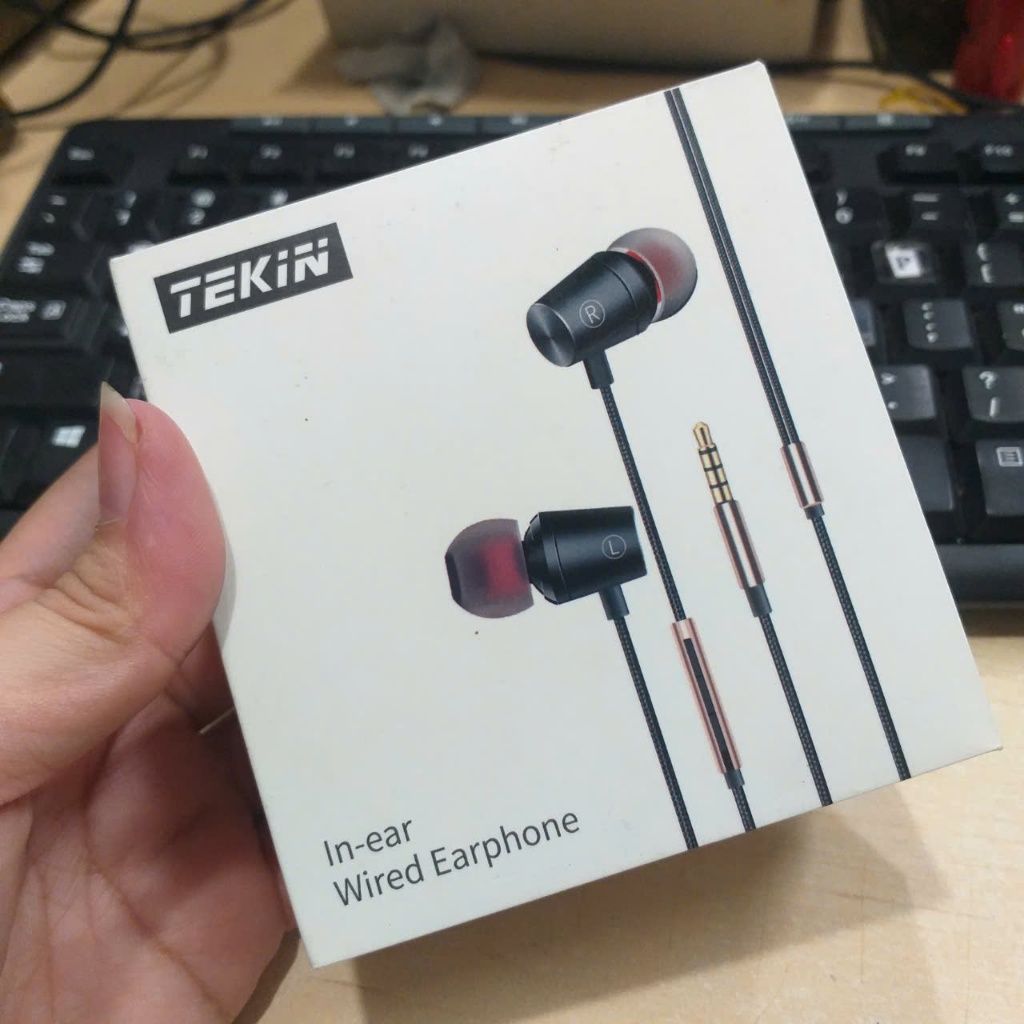 Tai nghe Jack 3.5 mm Hiệu Tekin YT-1 Chất Lượng Tốt Âm Thanh Chuẩn Ảnh Chụp Thật 100% Full Hộp