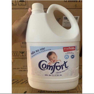 Nước xả vải comfort can 3lít8 Mùi hương dịu nhẹ Giữ áo quần mềm mại