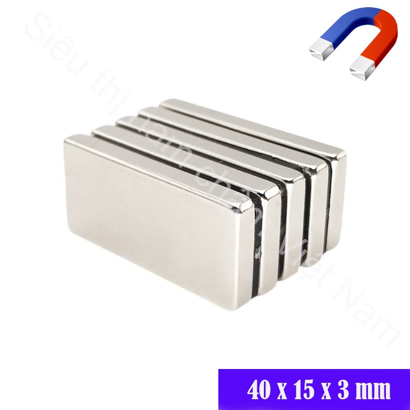 Nam châm 40x15x3mm nam châm đất hiếm