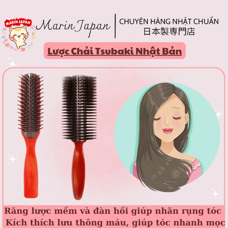 Lược chải tóc Tsubaki Chính Hãng Nhật Bản - Lược gỡ rối